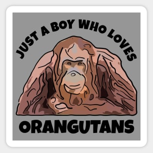 Just a Boy Who Loves Orangutans Sticker